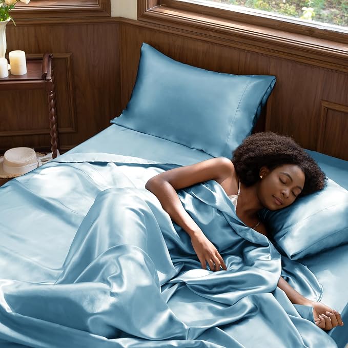 CozyLux Satin Sheets Full Size Sheets - Image 2