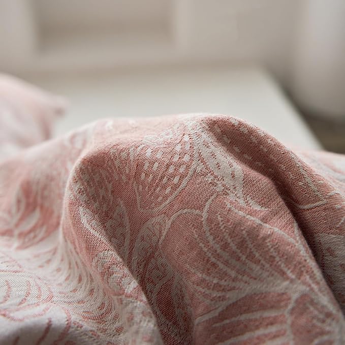 mixinni Duvet Cover Queen, Premium Cotton Double-Layer Yarn Pink Floral - Image 6