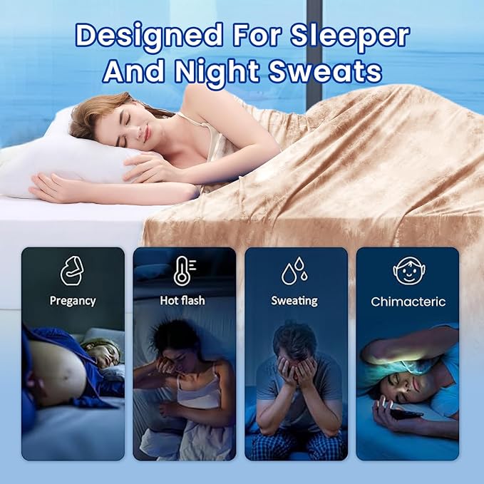 Topcee Cooling Throw Blanket for Hot Sleepers, Arc-Chill Q-Max >0.5 Cool Fiber - Image 4