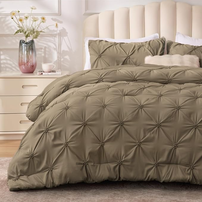 BEDELITE Light Brown Twin Comforter Set by BEDELITE