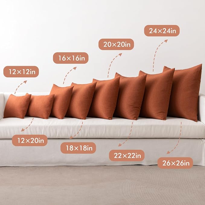 MIULEE Pack of 2 Decorative Outdoor Solid Waterproof Throw Pillow Covers Faux - Image 5