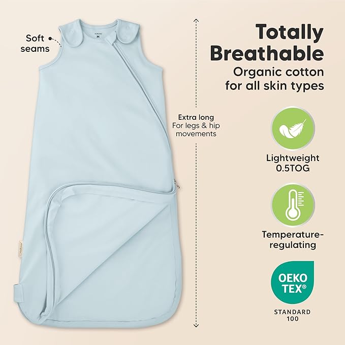 2-Pack Organic Baby Sleep Sacks, 100% Cotton - Image 3