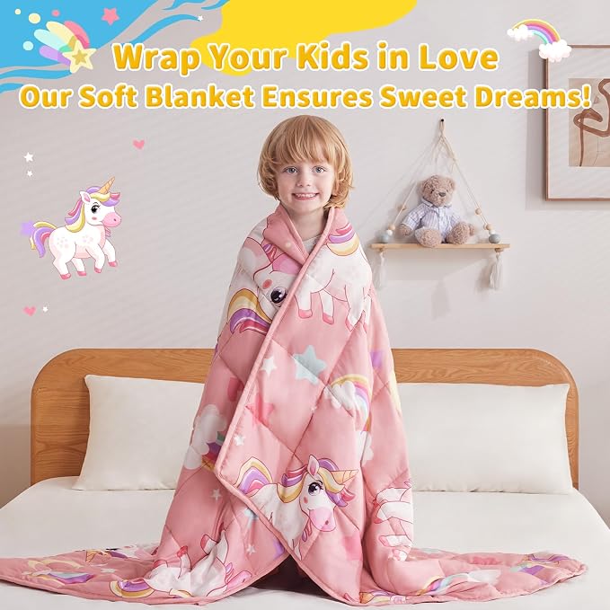 anfie Weighted Blanket Kids, Weighted Blanket Cooling Blanket - Image 3