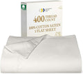 California Design Den Twin Size Flat Sheet, Soft 400 Thread Count 100% Cotton by CaliforniaDesignDen