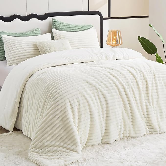 CozyLux Fluffy King Size Comforter Set - Image 8