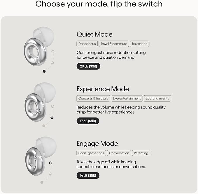 Loop Switch 2 Adjustable Ear Plugs – 3 Noise Relief Modes - Image 7