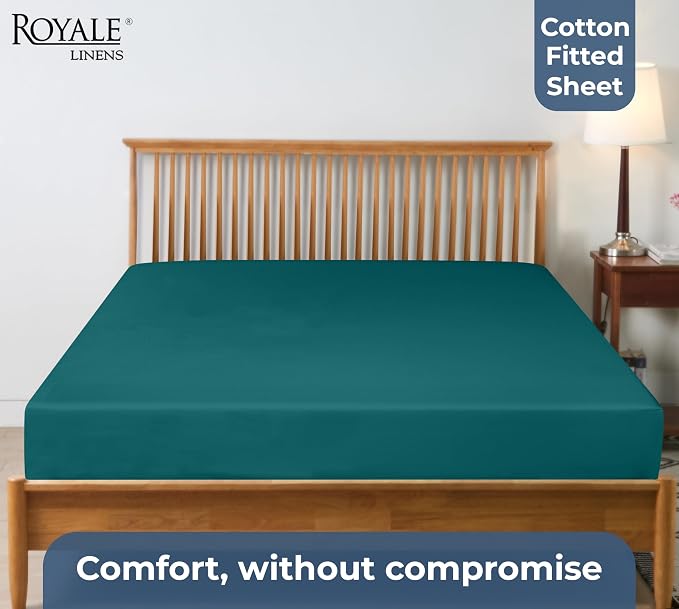 Royale Linens 100% Organic Cotton Fitted Sheet - Image 7