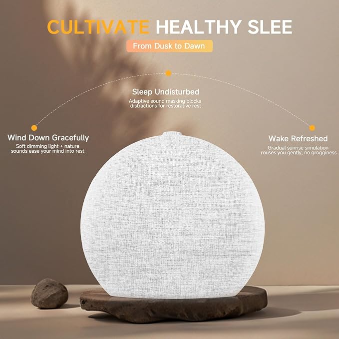 Geuuap Sunrise Alarm Clock White Noise Sound Machine - Image 6