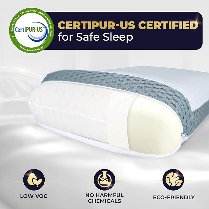 Royal Therapy Memory Foam Pillow, King Neck Pain Relief, - Image 5