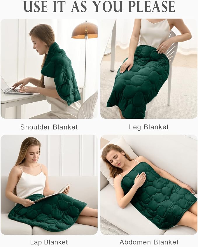 Cottonblue Weighted Lap Blanket 7lbs, Cozy Luxury Crystal Velvet Weighted - Image 6