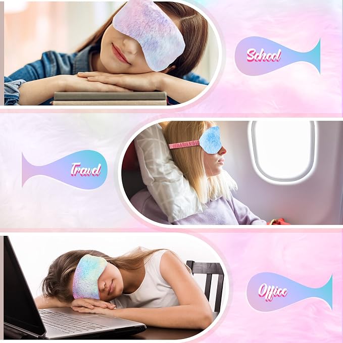 Cuffbow 6 Pack Plush Sleep Mask Set, Cute Plush Eye Masks - Image 6