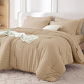 MUXHOMO 5 Pieces Twin Comforter Set, Seersucker Bed in a Bag Twin Size by MUXHOMO