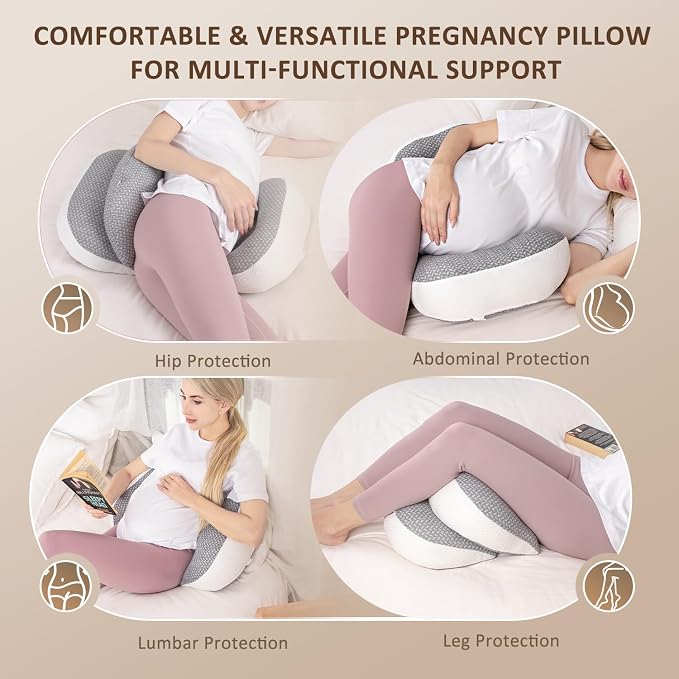 Chilling Home Pregnancy Pillow for Sleeping Portable, Maternity Pillow for Side - Image 6