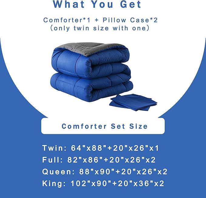 DOWNCOOL King Size Comforter Set -All Season Bedding Comforters Sets - Image 5