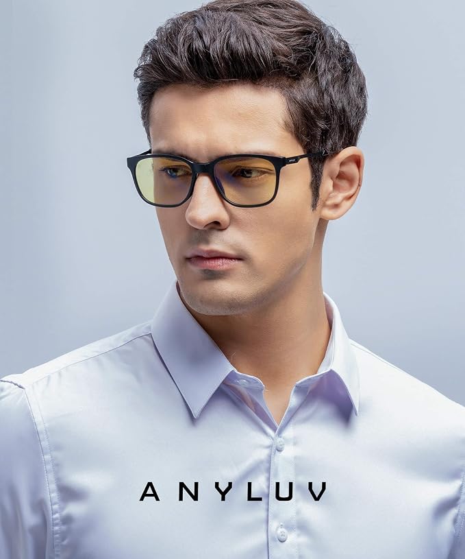 ANYLUV Blue Light Glasses for Men, Lightweight Computer Gaming Glasses - Image 2