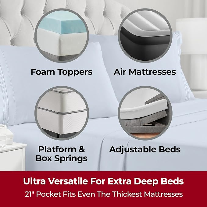 Mellanni Extra Deep Twin XL Sheets - Image 2
