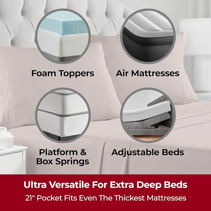 Mellanni Extra Deep King Sheets - Image 2