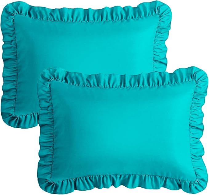 KKJIAF Ruffle Pillow Cases Standard Size Set of 2, Ruffled Pillow Covers - Image 7
