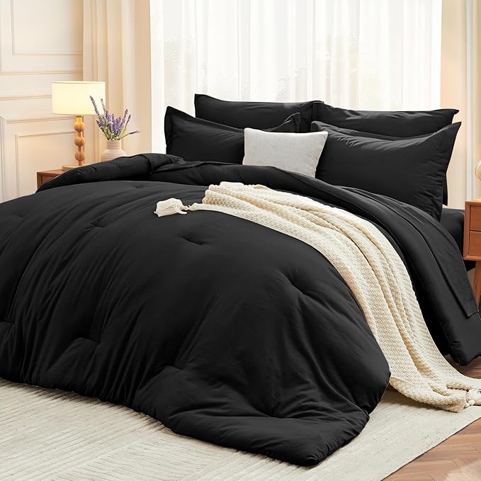 MUXHOMO 5 Pieces Twin Comforter Set, Soft Bed in a Bag Twin Size, All Season by MUXHOMO