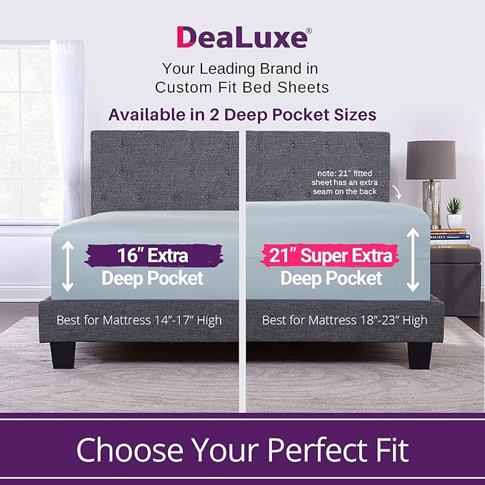 DeaLuxe Queen Size Fitted Sheet - Image 2