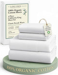 LANE LINEN 100% Organic Cotton California King Sheets Set, 4-Piece Pure Long by LaneLinen