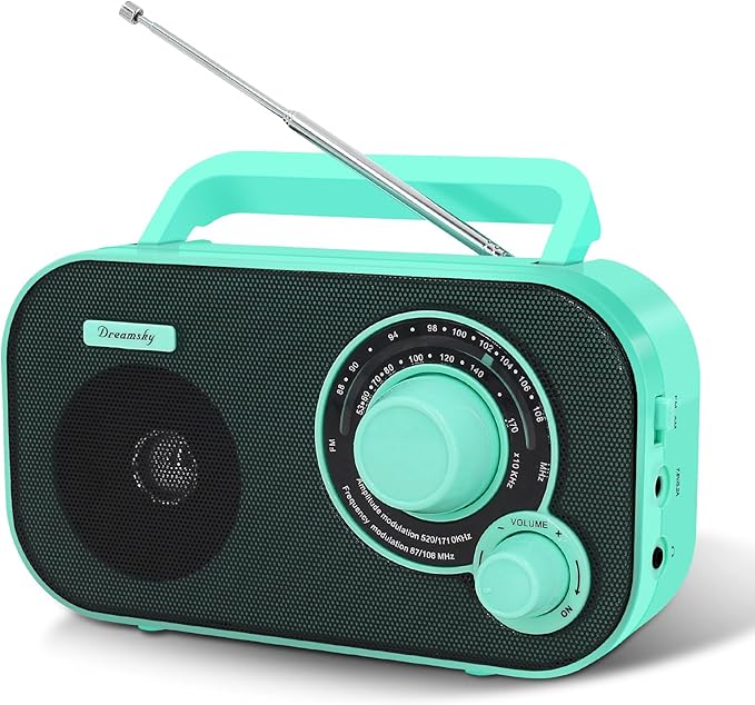 DreamSky AM FM Portable Radio Plug in Wall or Battery Operated by DreamSky
