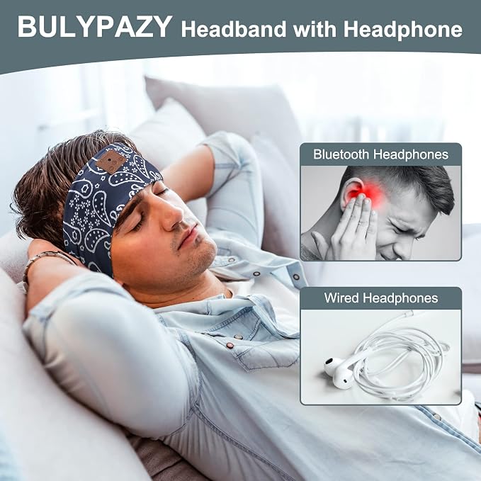 2-Pack Sleeping Headphones, Upgraded Bluetooth Headband - Image 3