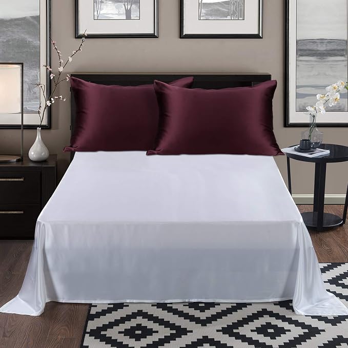 Queen Silk Pillowcase and Random Color Silk Scrunchie Gift Set ALASKA BEAR - Image 5