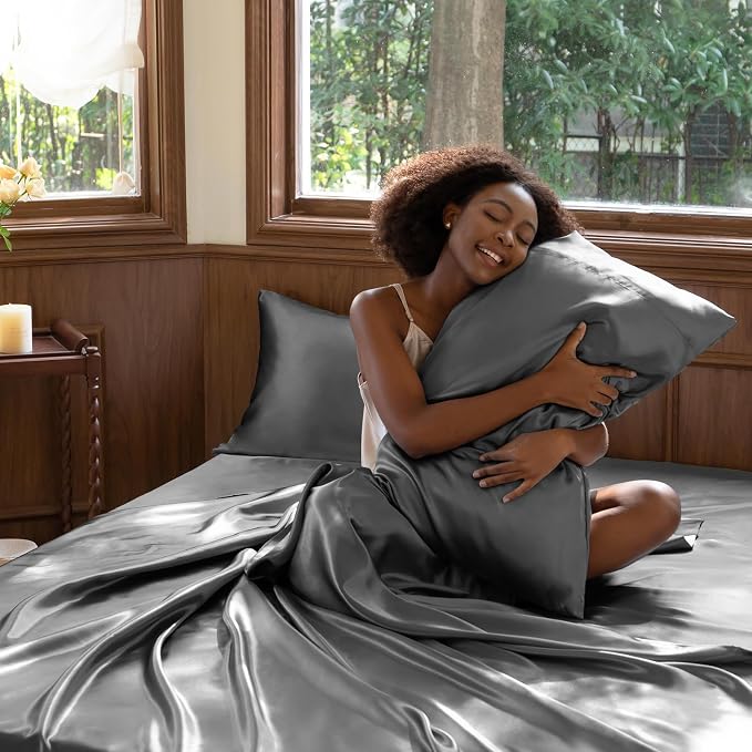 CozyLux Satin Sheets Full Size Sheets - Image 7