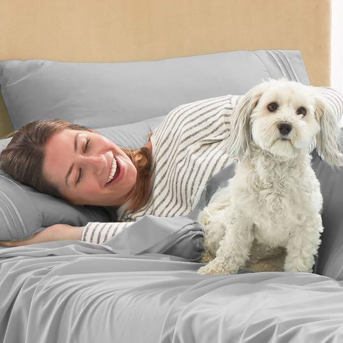 Ultra Soft Microfiber Full Fitted Sheets – 1800 Thread Count, Wrinkle-Resistant - Image 9