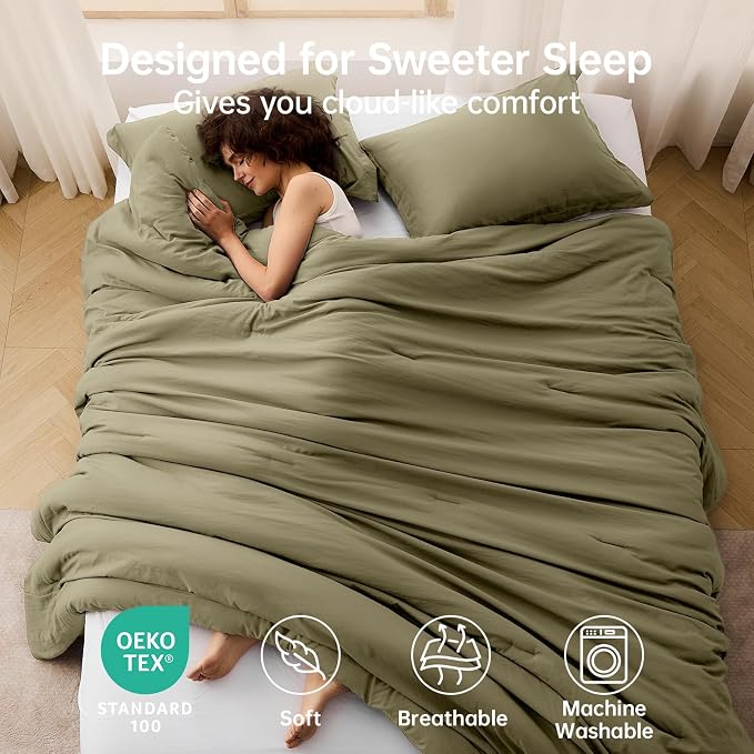 MUXHOMO Queen Comforter Set, All Season Ultra Soft Down Alternative Bedding - Image 2