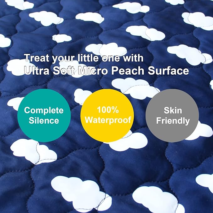 Pack and Play Mattress Protector Sheets Fitted Waterproof Pack and Play - Image 3