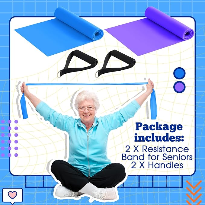 2 Pcs Resistance Band with Handles Chair Exercise Equipment - Image 3