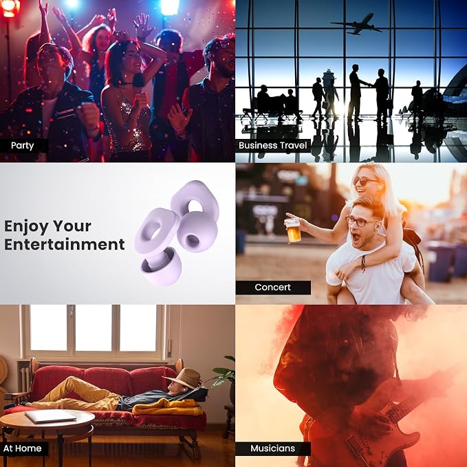 2 Pairs of Earplugs for Sleeping, Reusable Hearing Protection Ear Plugs - Image 7