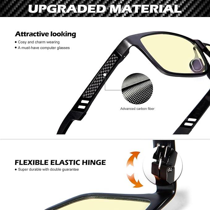 ANYLUV Blue Light Blocking Glasses Men Computer Gaming Glasses Lightweight - Image 3