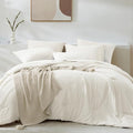 WRENSONGE Full Size Comforter Set- 7 Pieces White Bed in a Bag Full Size by WRENSONGE