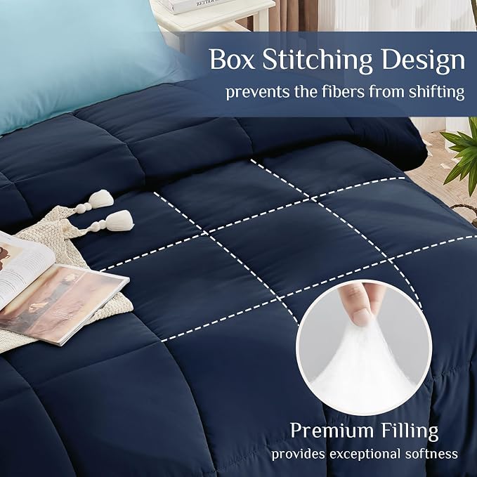 JOLLYVOGUE California King Comforter Set, Ultra-Soft Bed in a Bag Cal King Size - Image 3