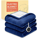 HOMLYNS LuxeHeat Heated Blanket Electric Blanket Full Size, Soft Flannel Sherpa by HOMLYNS