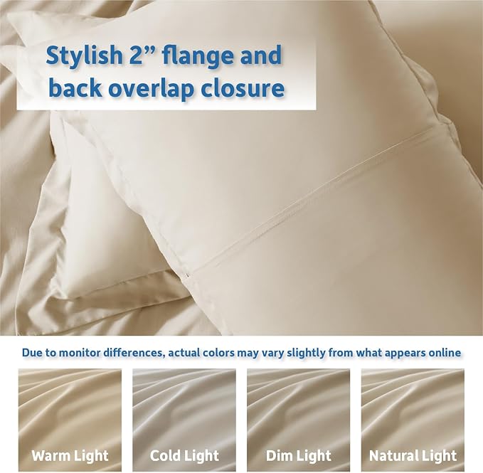 Nestl Beige Cream California King Duvet Cover Sets - Image 8