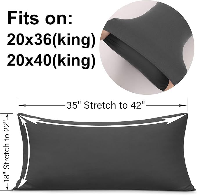 2-Pack Stretch Pillow Cases King - Image 3