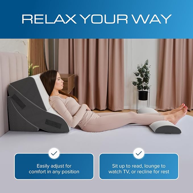 Kolbs 4pcs Orthopedic Bed Wedge Pillow Set - Image 8