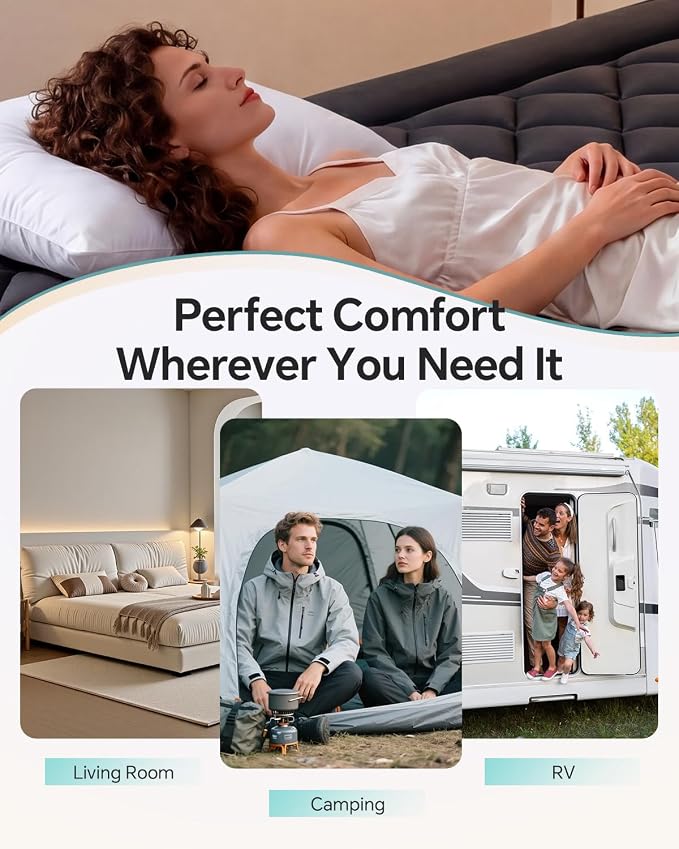 ChiXpace Dual Layer 4 Inch Memory Foam Mattress Topper King - Image 9