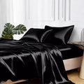 MR&HM Satin Sheets with Elastic Corner Straps, Twin Size 3-Piece Silky Bedding by MRHM