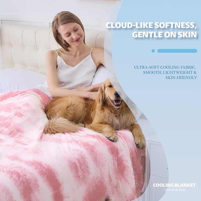 Cooling Blanket Throw Size for Hot Sleepers Ultra Lightweight & Breathable - Image 2