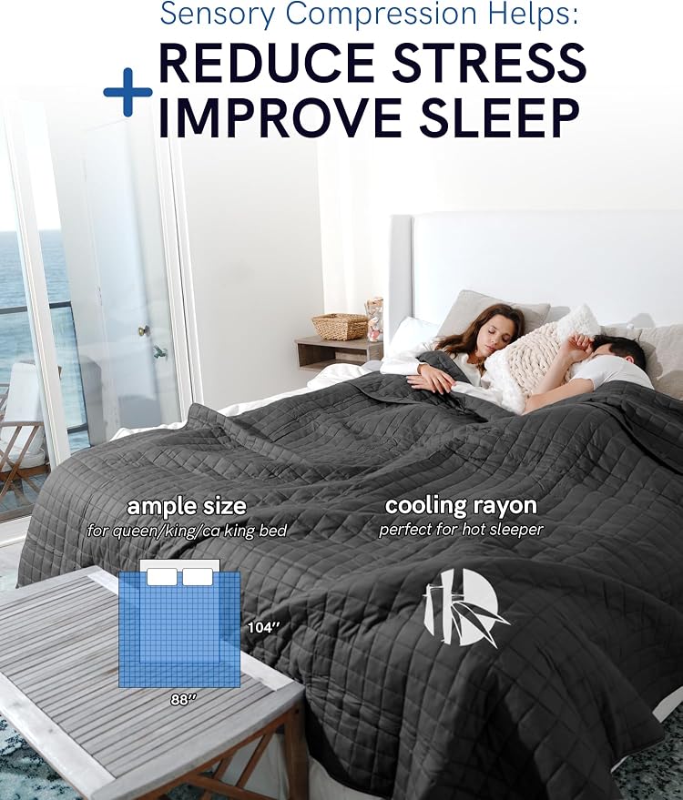 YnM Cooling Weighted Blanket for Adults, Cooling & Cozy Velvet Dual-Sided - Image 5
