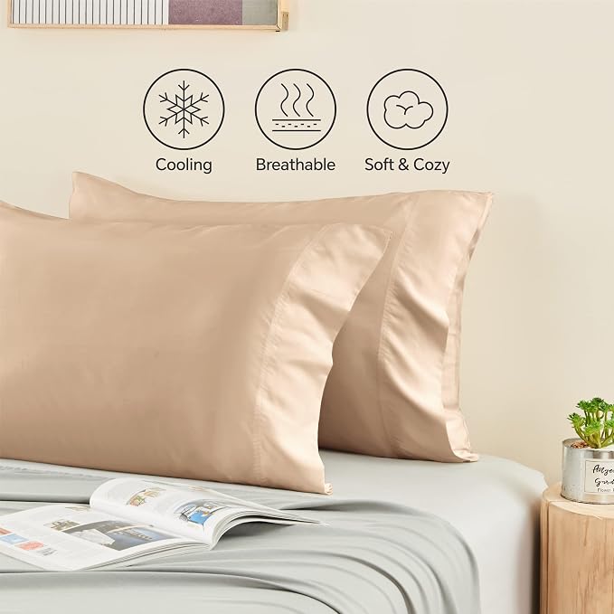 BEDELITE Pillow Cases Standard Size Set of 2, Rayon Derived from Bamboo - Image 4