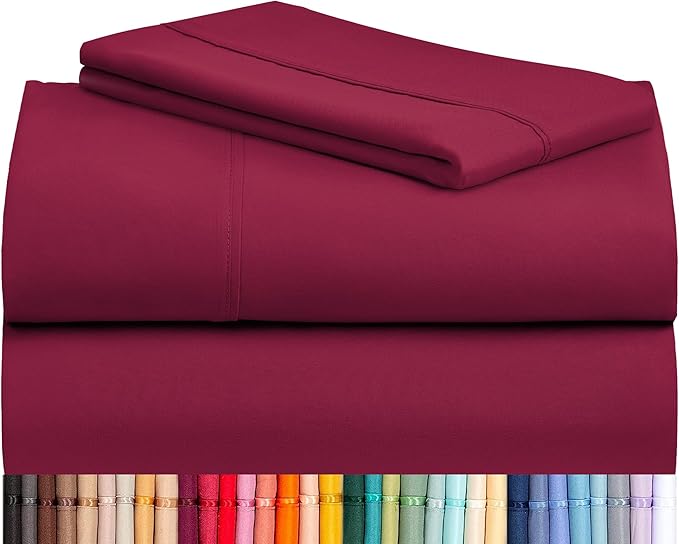 LuxClub 3 PC Sheet Bed Sheets Deep Pockets 18" Eco Friendly Wrinkle by LuxClub