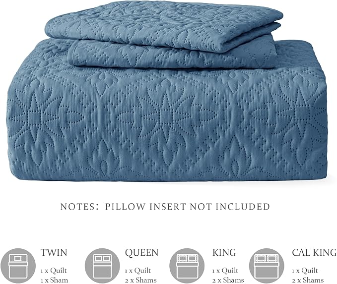 Exclusivo Mezcla California King Quilt Bedding Set, Lightweight Soft Bedspreads - Image 6