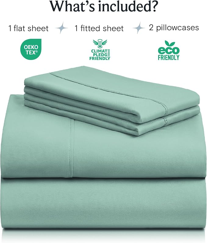 LuxClub 4 PC Queen Sheet Set, Breathable Luxury Bed Sheets, Deep Pockets 18" - Image 2