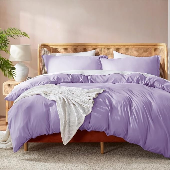 Nestl Lavender Duvet Cover Queen Size by Nestl